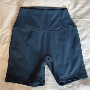 Women's High-Waisted Blue bike Shorts